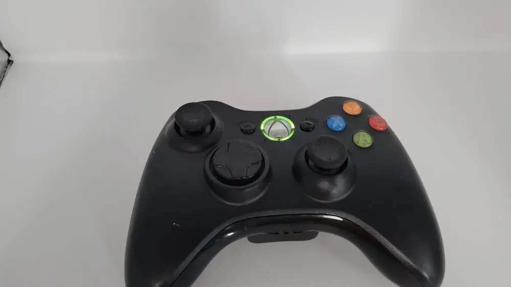 OEM Microsoft Xbox 360 Wireless Controller Black Model 1403 Tested Works No...